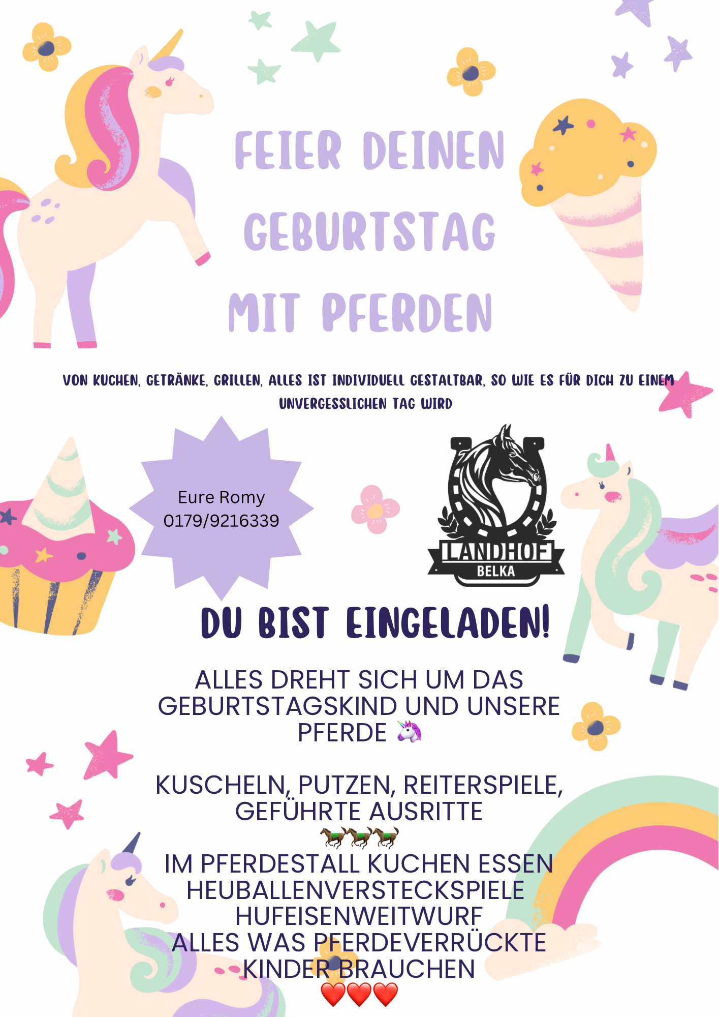 Kinderpferdegeburtstag